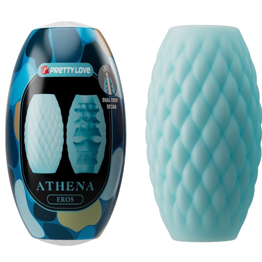 PRETTY LOVE - ATHENA EROS SILICONEN MANNELIJKE MASTURBATOR HEMELSBLAUW