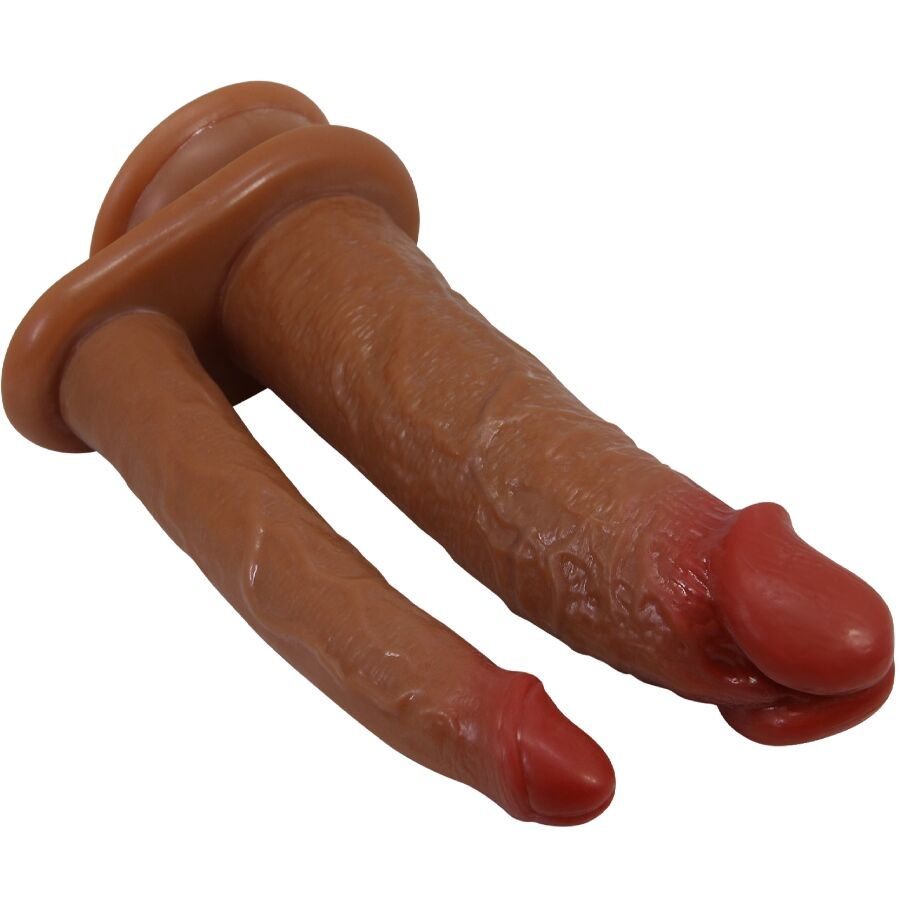 PRETTY LOVE - HULBERT DUBBELE REALISTISCHE DILDO MET TRILLING MULATO