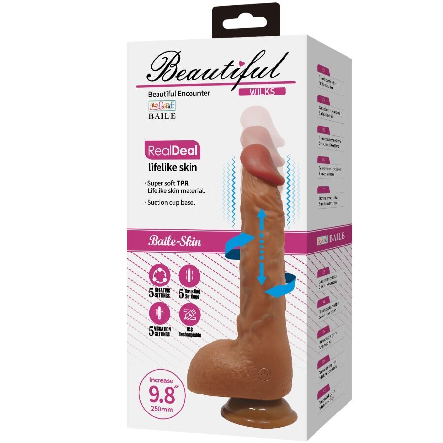 BAILE - BEAUTIFUL WILKS 5 STANDEN REALISTISCHE VIBRATOR 25 CM MULAT