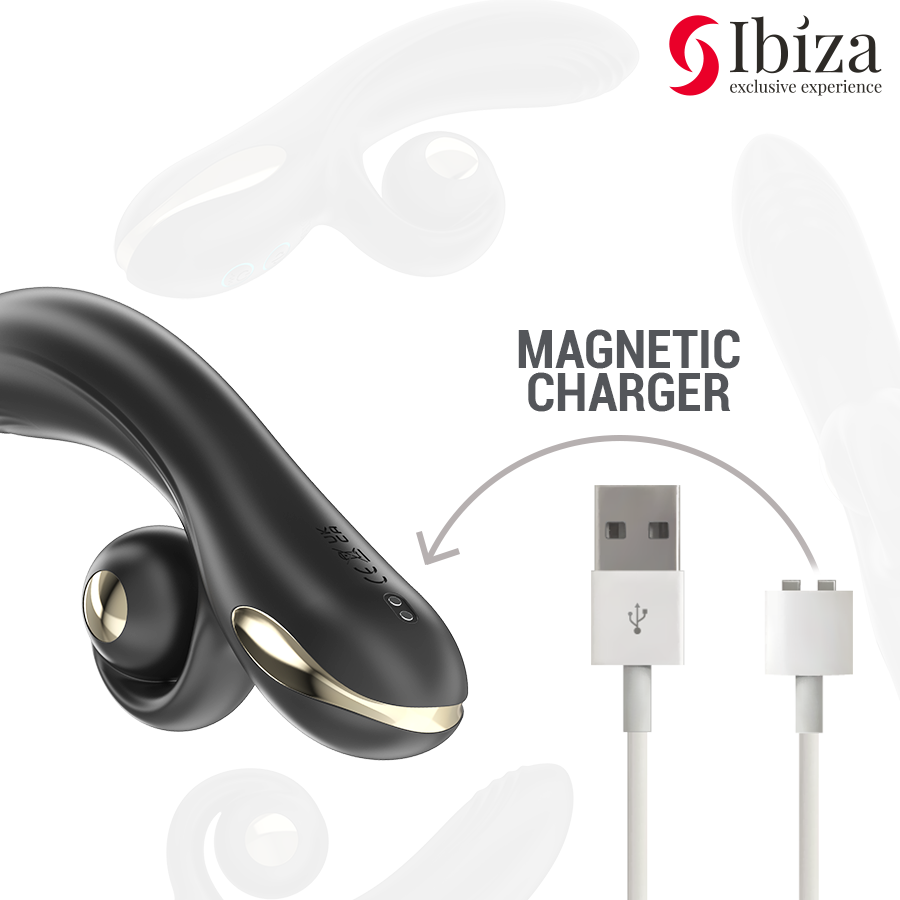 IBIZA - TWISTER VIBRATOR MET CURVESTIMULATOR EN VIBRO-ROTATIE