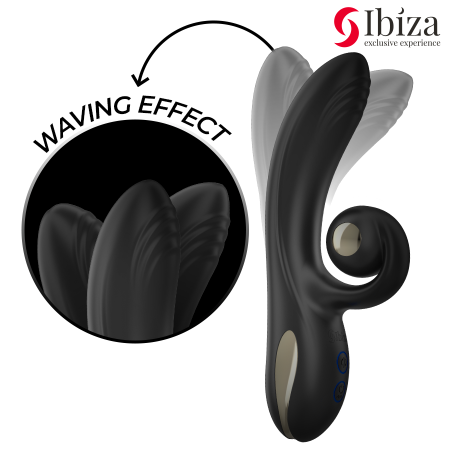 IBIZA - TWISTER VIBRATOR MET CURVESTIMULATOR EN VIBRO-ROTATIE