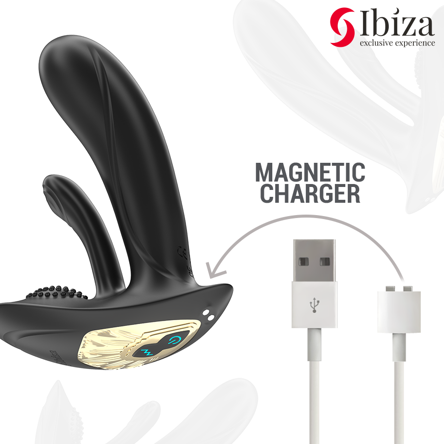 IBIZA - DRAAGBARE VIBRATOR MET G-PUNT- EN CLITORISSTIMULATIE MET AFSTANDSBEDIENING