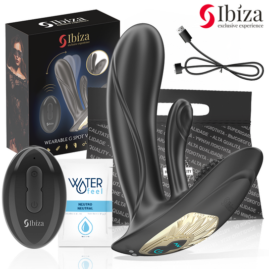 IBIZA - DRAAGBARE VIBRATOR MET G-PUNT- EN CLITORISSTIMULATIE MET AFSTANDSBEDIENING