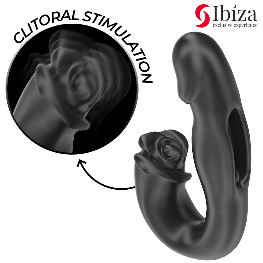 IBIZA - ROZE VIBRATOR MET KLOPPEFFECT EN KLITORISSTIMULATOR