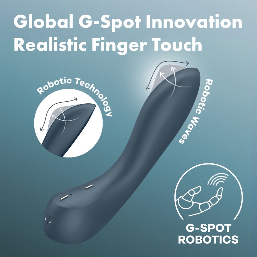 SATISFYER - G-SPOT WAVE 4 12 TRILLINGS PROGRAMMA VIBRATOR DONKERGRIJS