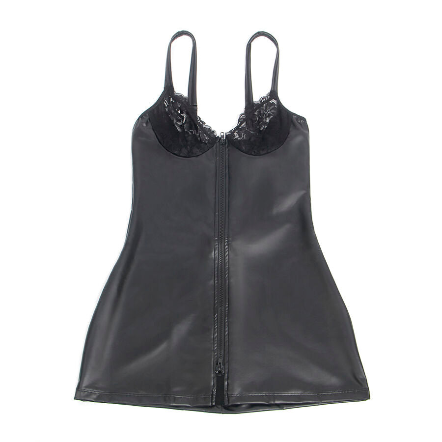 SUBBLIME - 957568 LEREN RITSJURK ZWART S/M