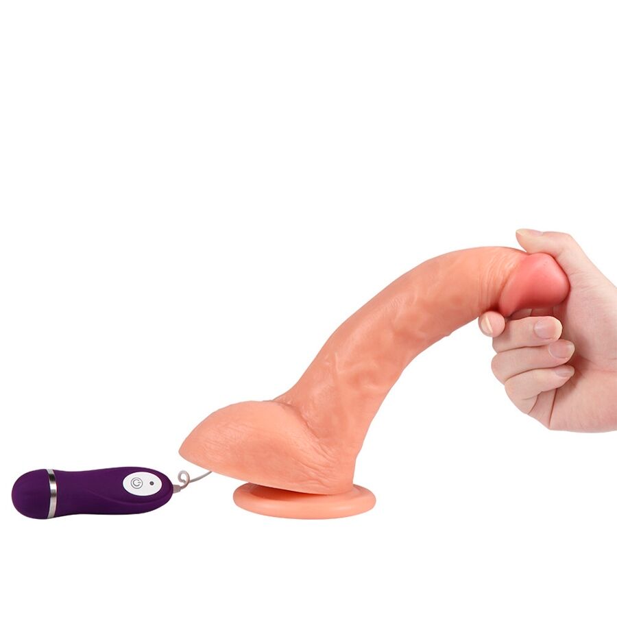 SHEQU - BEAST TRILLENDE DILDO MET AFSTANDSBEDIENING 24,5 CM