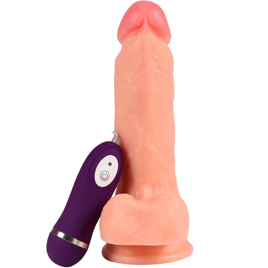 SHEQU - IRON DRAGON VIBRATOR DILDO MET AFSTANDSBEDIENING 17,5 CM