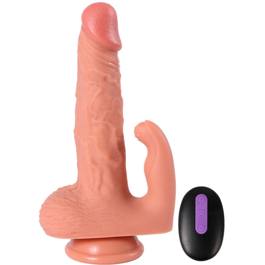 SHEQU - HAYDEN DILDO EN KLITORISSTIMULATOR MET TRILLING EN AFSTANDSBEDIENING 16 CM
