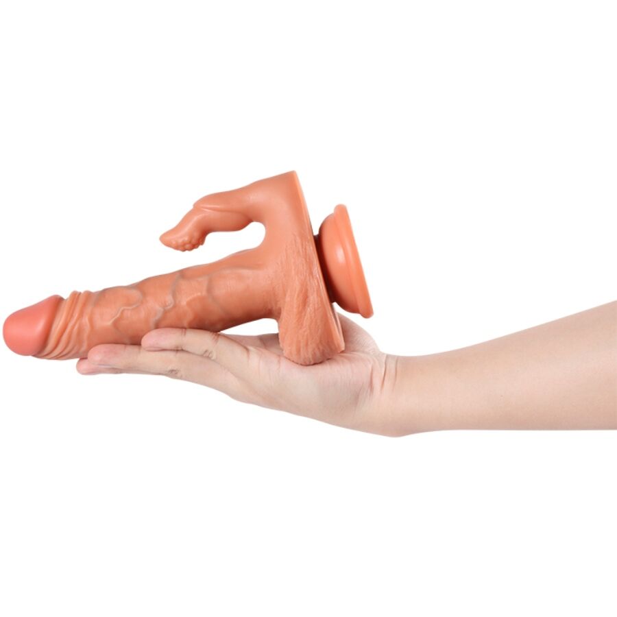 SHEQU - JULIAN DILDO- EN CLITORISSTIMULATOR MET TRILLING EN AFSTANDSBEDIENING 16 CM