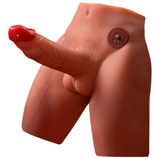 XISE - JASON REALISTISCHE DILDO MASTURBATOR MET STOOTFUNCTIE EN VIBRATIE 17 CM