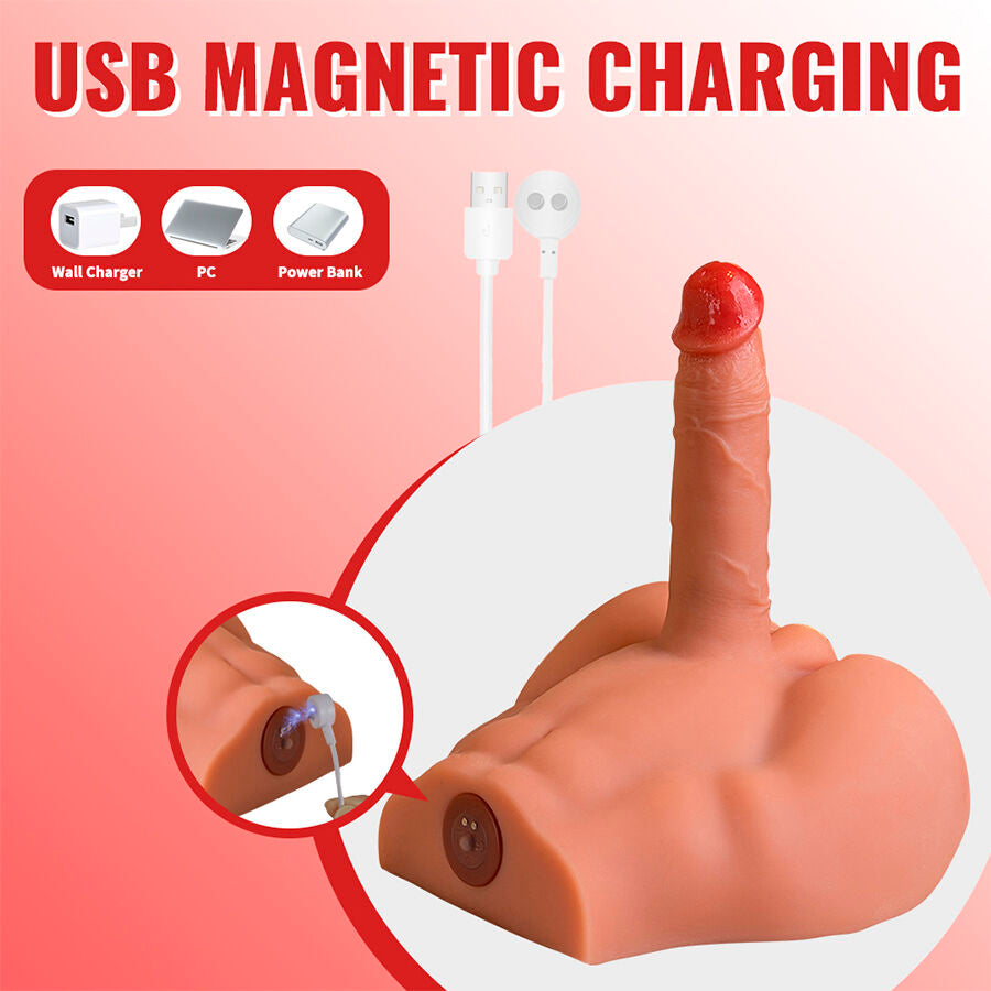 XISE - PEEL DILDO AARS REALISTISCHE DILDO MASTURBATOR VOORWAARTSE POSITIE MET STOTEN 17,5 CM