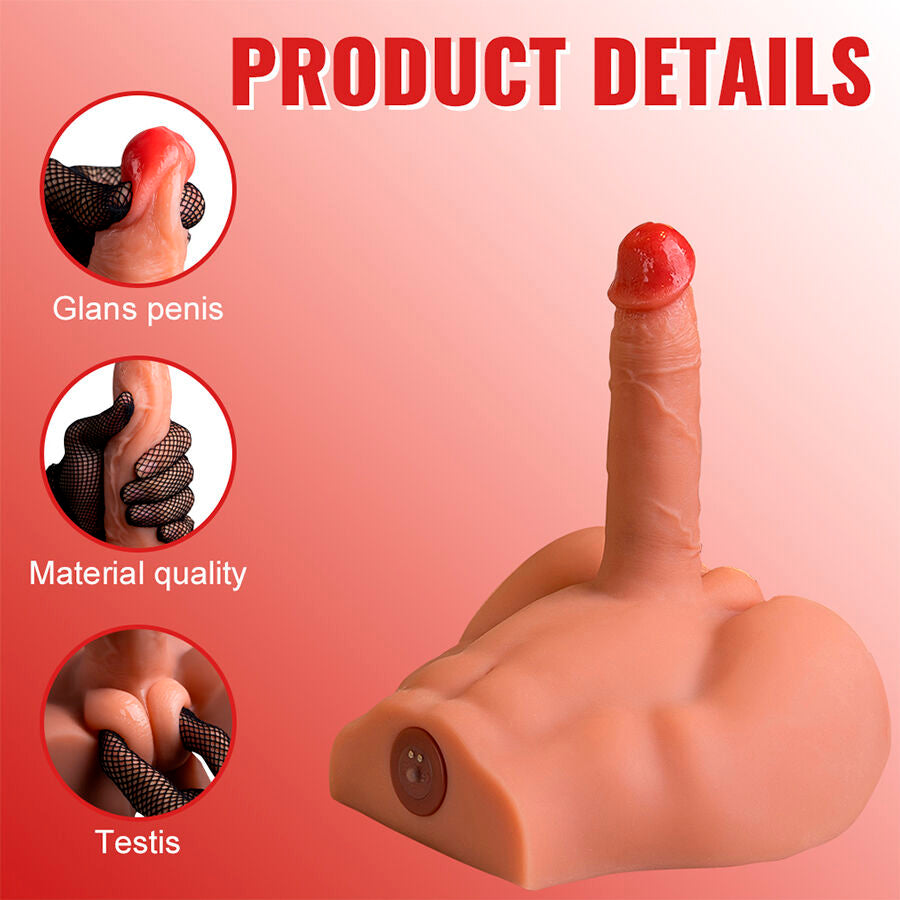 XISE - PEEL DILDO AARS REALISTISCHE DILDO MASTURBATOR VOORWAARTSE POSITIE MET STOTEN 17,5 CM