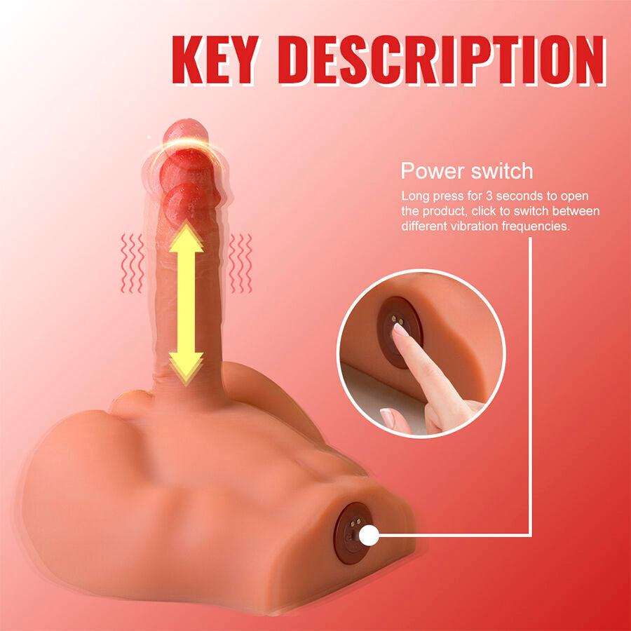 XISE - PEEL DILDO AARS REALISTISCHE DILDO MASTURBATOR VOORWAARTSE POSITIE MET STOTEN 17,5 CM