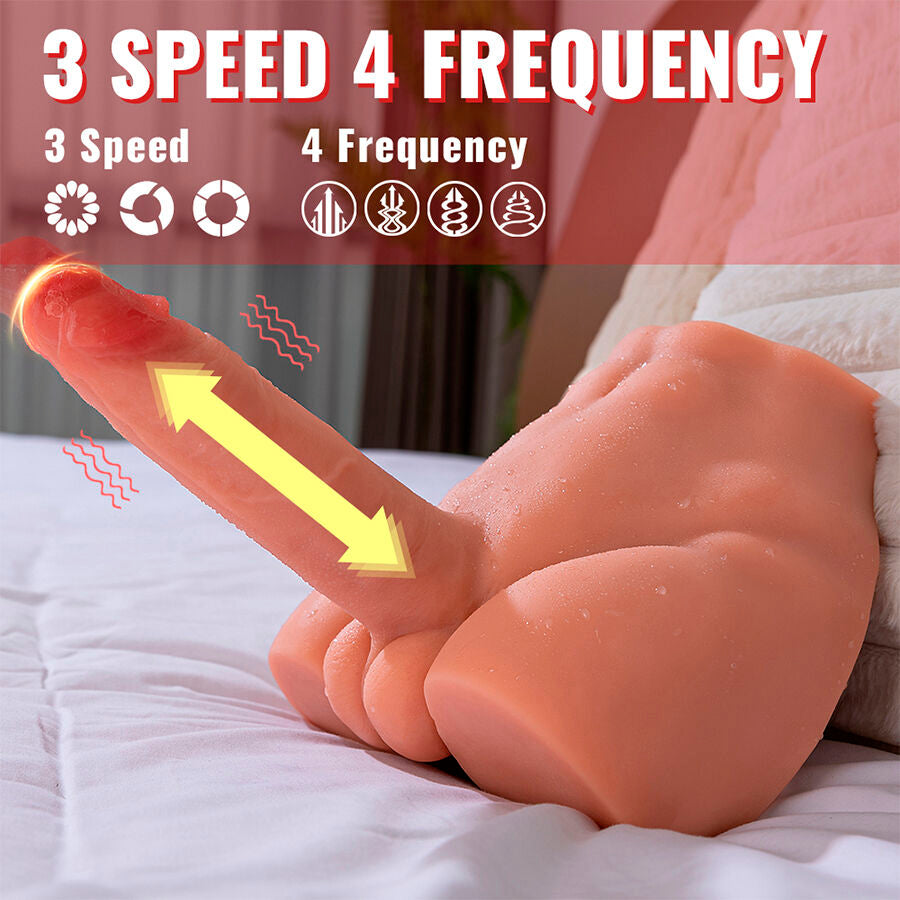 XISE - PEEL DILDO AARS REALISTISCHE DILDO MASTURBATOR VOORWAARTSE POSITIE MET STOTEN 17,5 CM