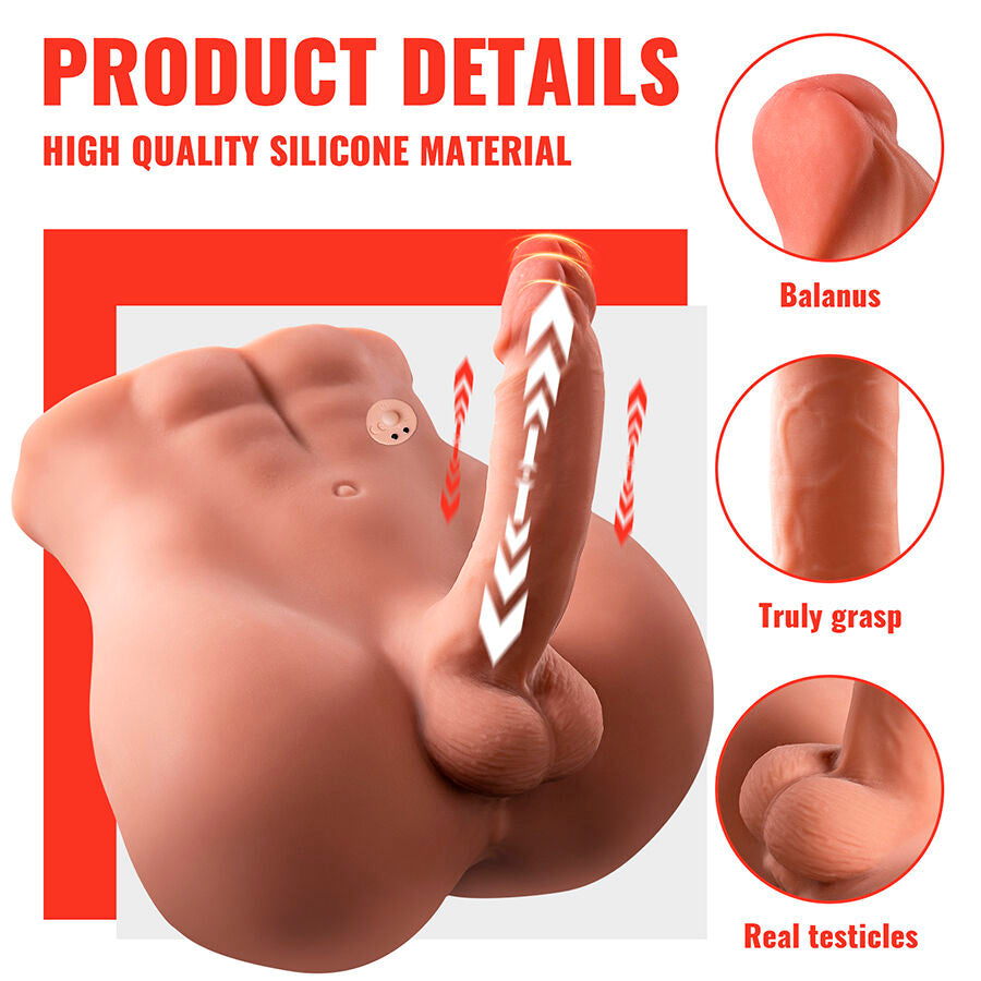 XISE - BERTLETT DILDO ASS REALISTISCHE DILDO EN ANUS MASTURBATOR FRONTPOSITIE MET STOTEN 18 CM