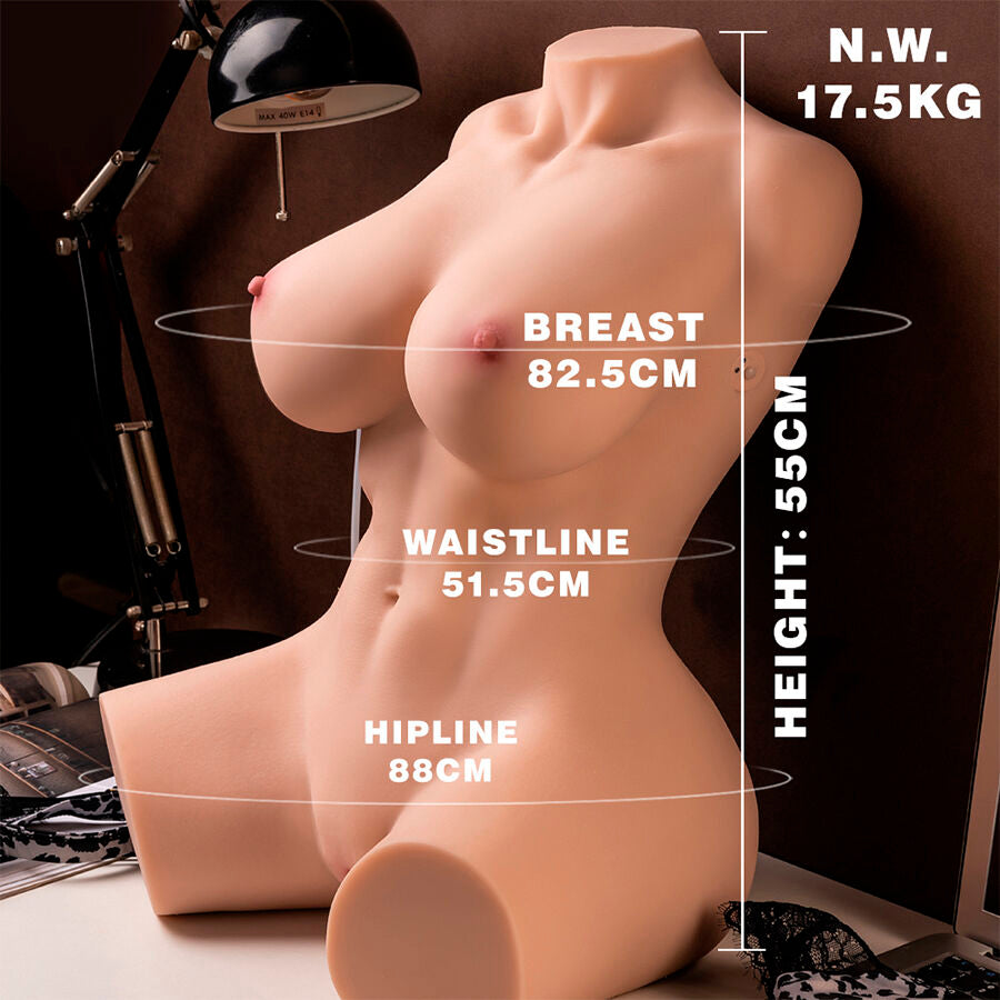 XISE - MURIEL VROUW REALISTISCHE TORSO MET STUWENDE BEWEGING 55 CM