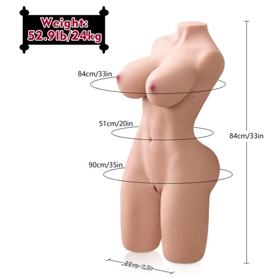 XISE - ERICA THRUSTING REALISTIC TORSO MET VROUWELIJKE TRILLING 84 CM