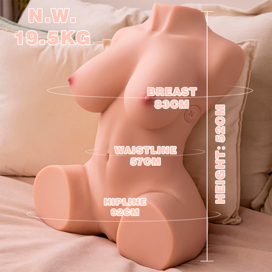 XISE - DANIA STOTENDE REALISTISCHE VROUWELIJKE BOVENTORSOMANNEQUIN 52 CM