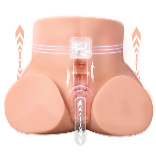 XISE - ETHEL REALISTISCHE VAGINA MASTURBATOR MET MULTI-POSITIE VIBRATIE