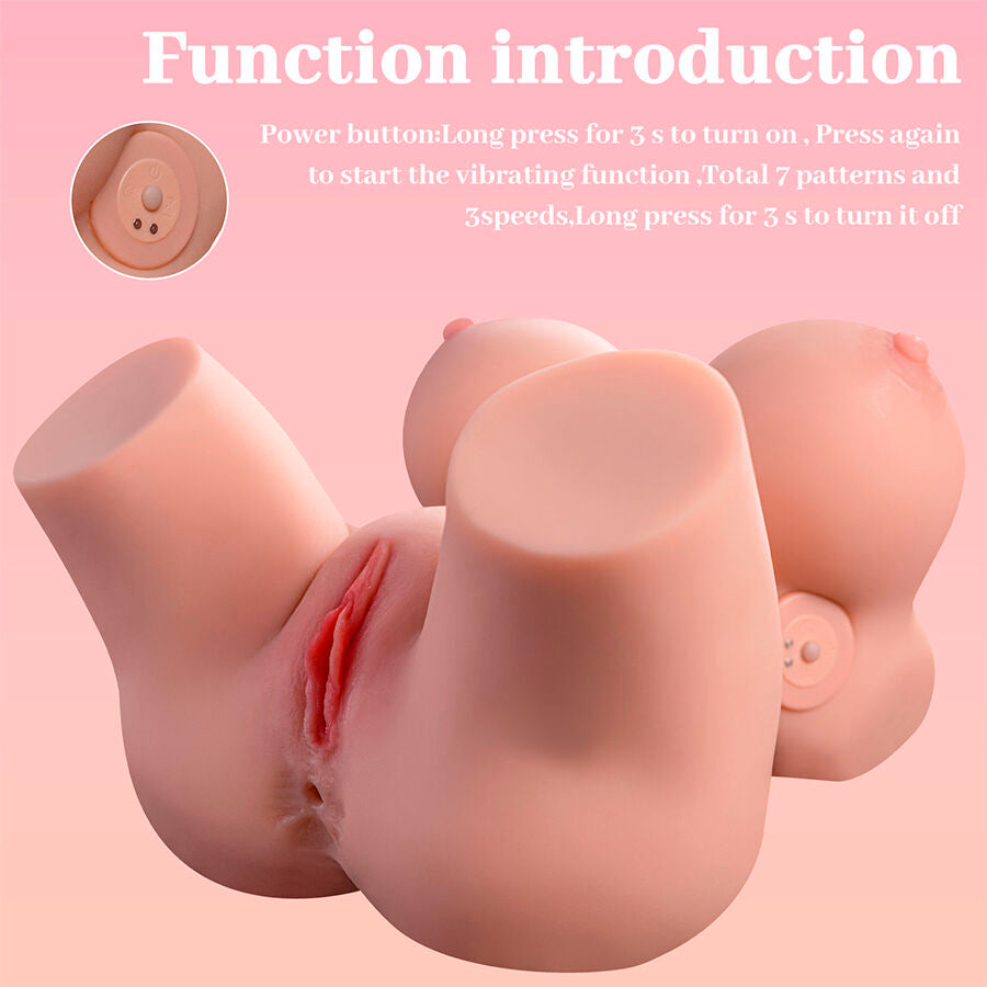XISE - FRIEDA REALISTISCHE VROUWELIJKE TORSO MET TRILLING 36 CM