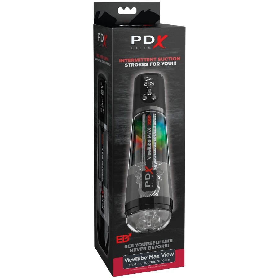 PDX ELITE - VIEWTUBE MAX VIEW AUTOMATISCHE MASTURBATOR MET TRANSPARANTE ZUIGNAP