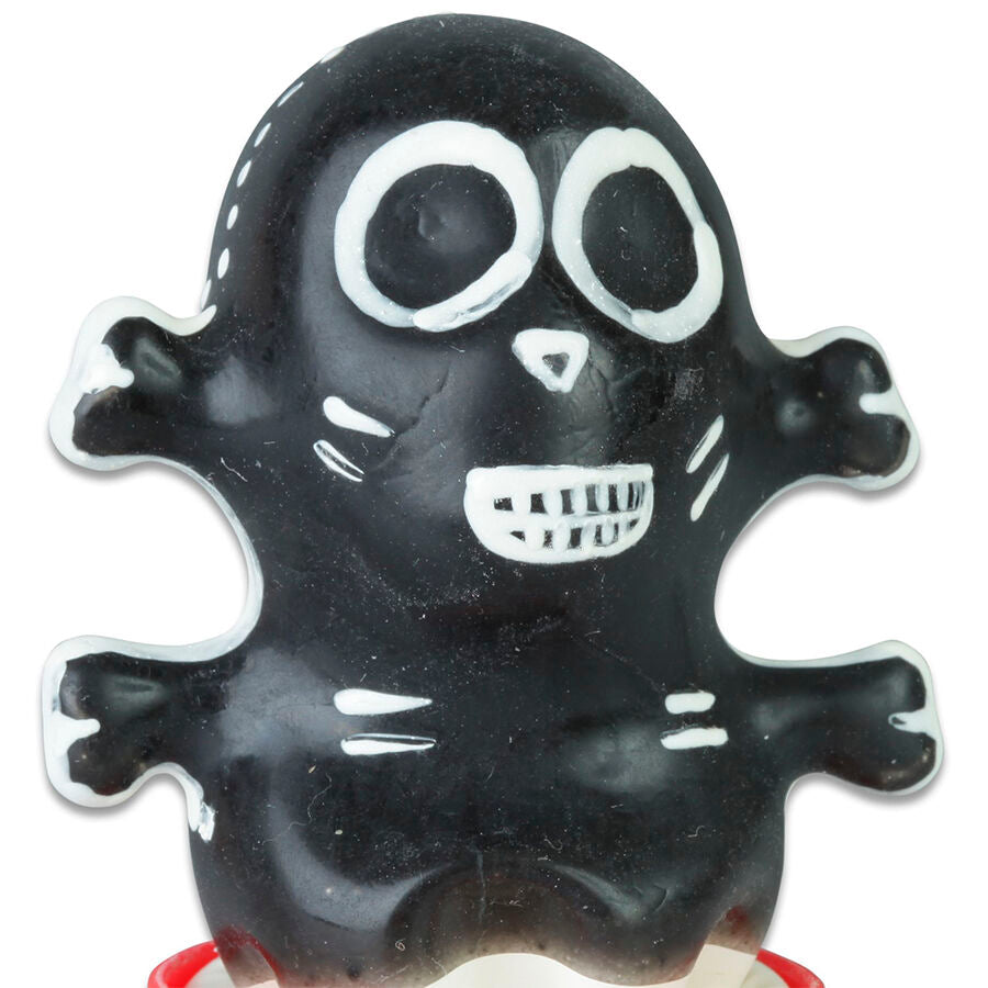 CONDOMERIE - HANDGESCHILDERDE NIEUWIGHEIDSCONDOMS SKULL ZWART MODEL 1