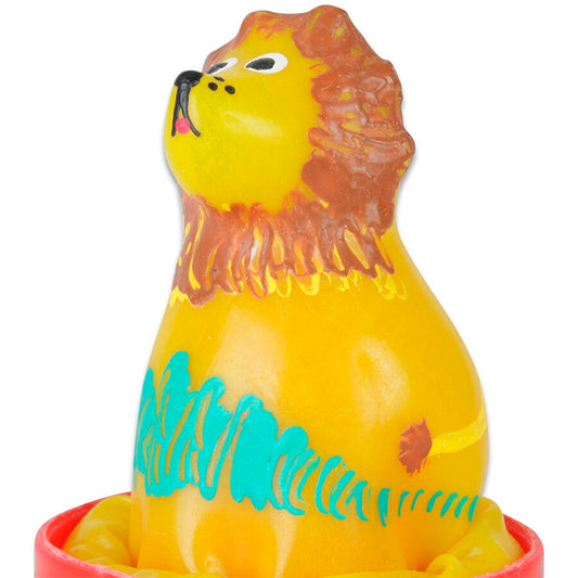 CONDOMERIE - HANDGESCHILDERDE FUN CONDOMS ZITTENDE LEEUW
