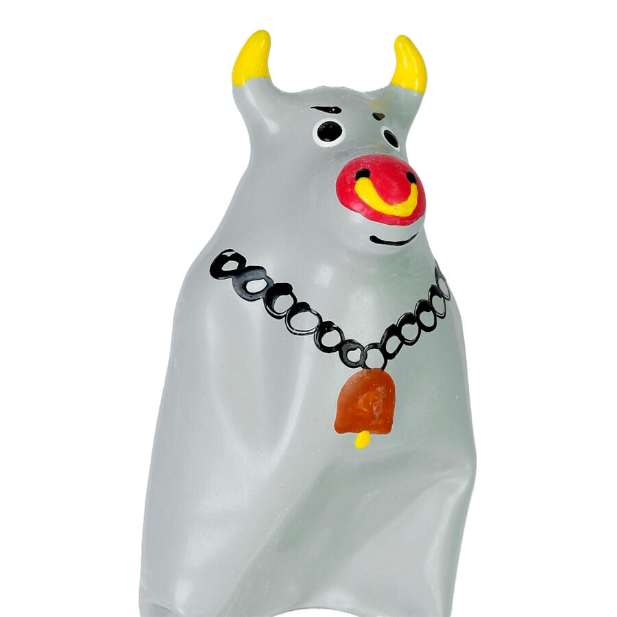 CONDOMERIE - HANDGESCHILDERDE NIEUWIGHEDENCONDOOMS GRIJZE STIER MODEL XL