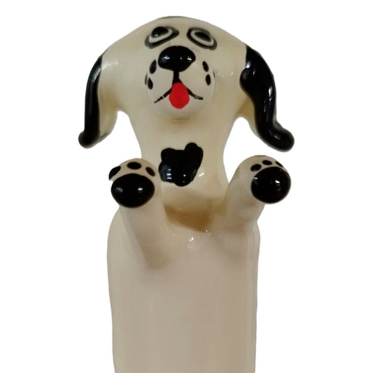 CONDOMERIE - HANDGESCHILDERDE NIEUWHEDEN CONDOMS HAPPY WHITE DOG XL