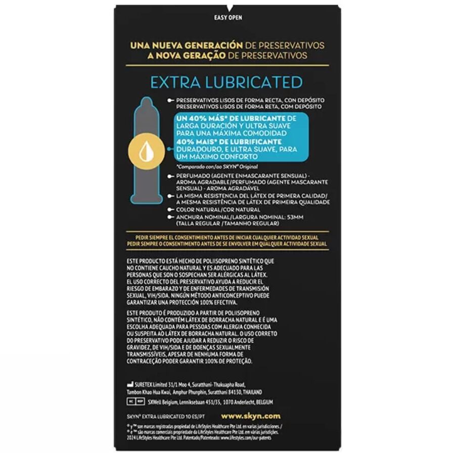 SKYN - EXTRA BEVOCHTIGDE CONDOMS 10 STUKS