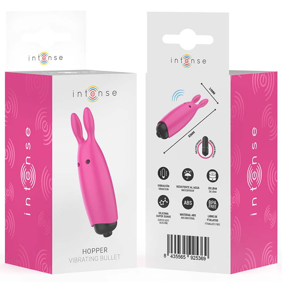 INTENSE - HOPPER ROZE TRILLENDE KOGEL 8.3 X 2.4 CM