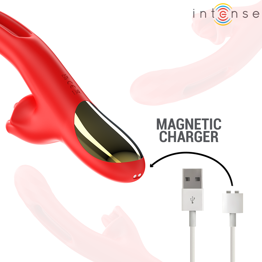 INTENSE - JESSICA MULTIFUNCTIONELE VIBRATOR KLITORISSTIMULATIE 24,8 CM ROOD