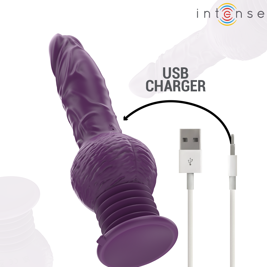 INTENSE - TATUM MULTIFUNCTIONELE VIBRATOR MET OP EN NEER VIBRATIE 24 CM PAARS
