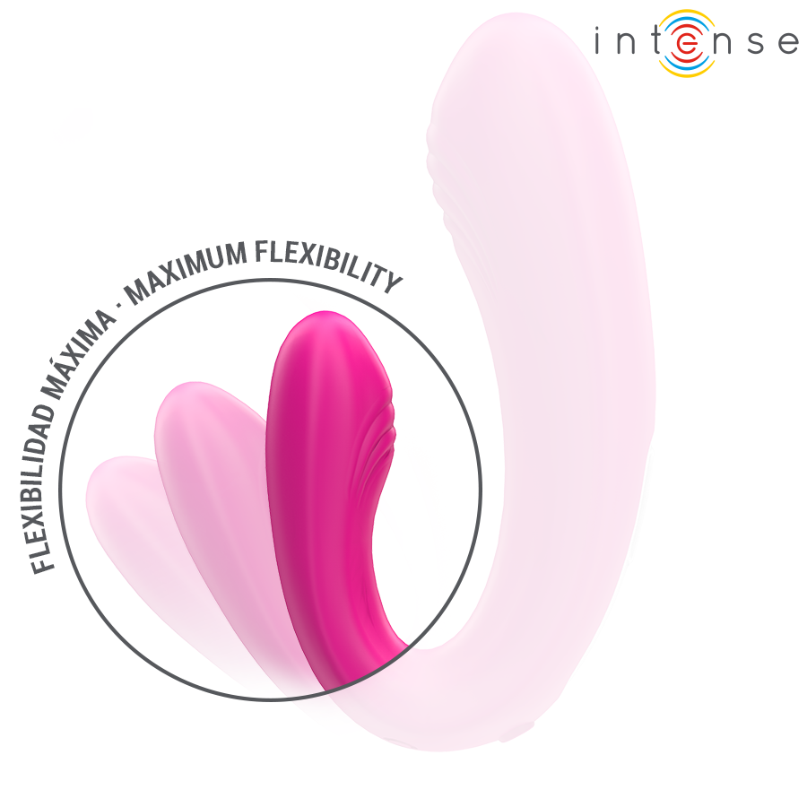 INTENSE - JANET DUAL U-VORMIGE STIMULATOR EN VIBRATOR MET AFSTANDSBEDIENING ROZE