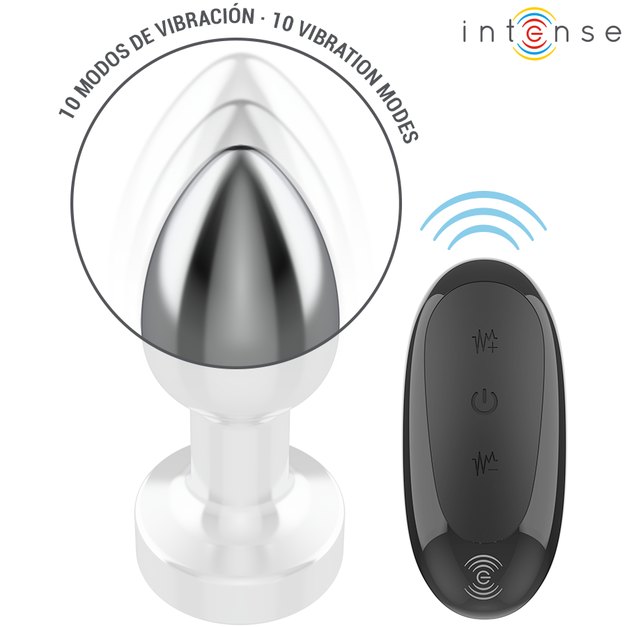 INTENSE - ANAALPLUG 10 TRILLINGEN METAAL MET AFSTANDSBEDIENING S