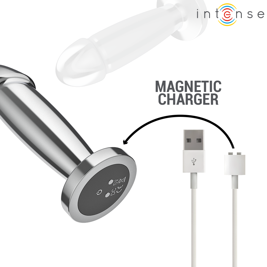 INTENS - ANAALPLUG 10 TRILLINGEN METALEN DILDO MET AFSTANDSBEDIENING S