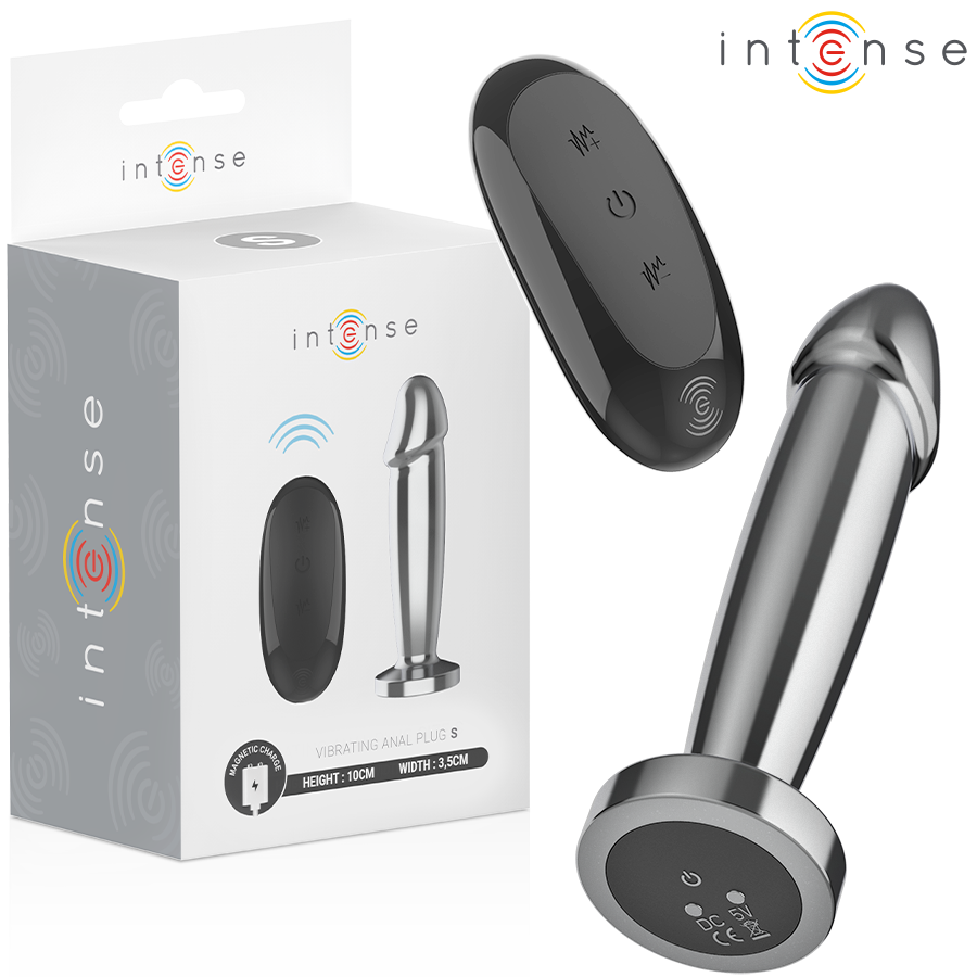 INTENS - ANAALPLUG 10 TRILLINGEN METALEN DILDO MET AFSTANDSBEDIENING S
