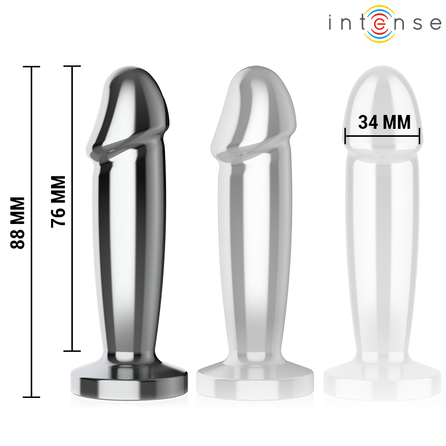 INTENS - ANAALPLUG 10 TRILLINGEN METALEN DILDO MET AFSTANDSBEDIENING S