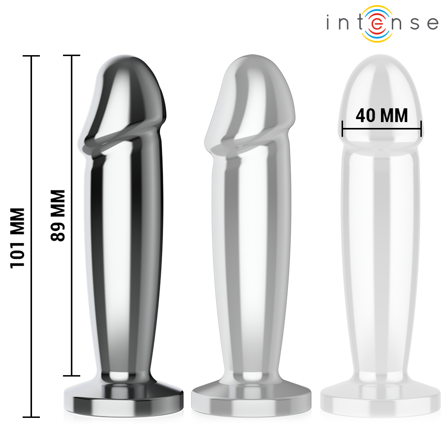 INTENSE - ANAALPLUG 10 TRILLINGEN METALEN DILDO MET AFSTANDSBEDIENING M