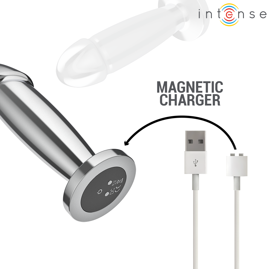 INTENSE - ANAALPLUG 10 TRILLINGEN METALEN DILDO MET AFSTANDSBEDIENING M
