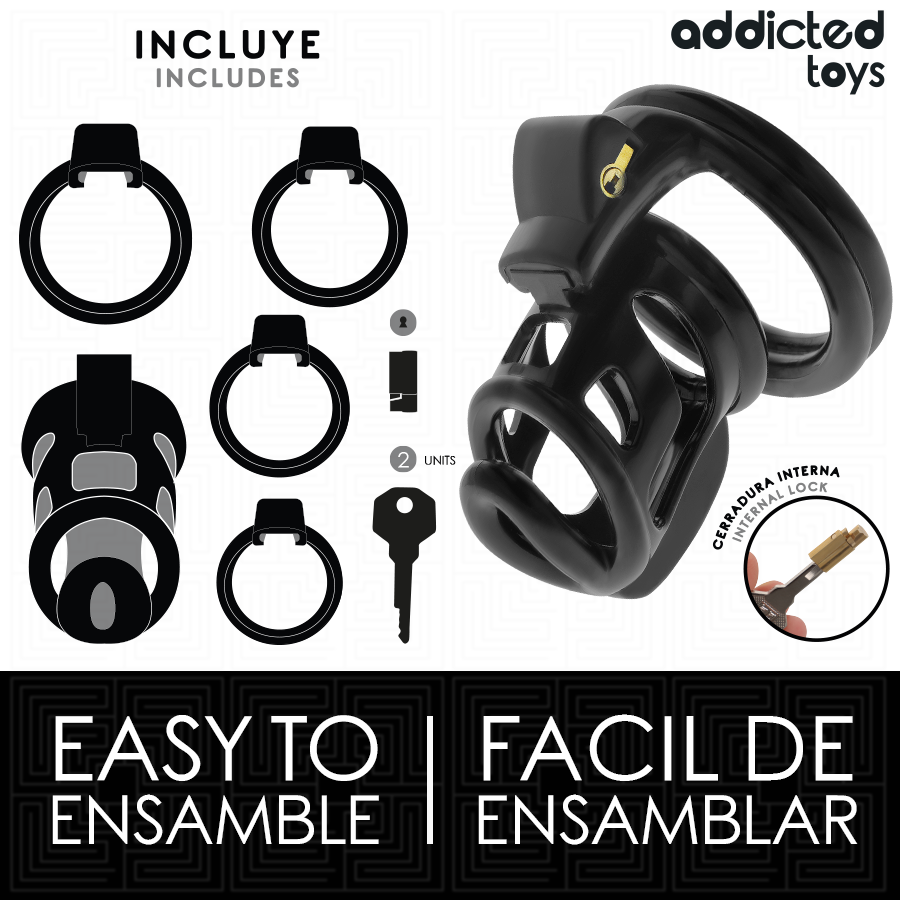 ADDICTED TOYS LOCKED - GILDEN CAGE SILICONEN PENISKOKER 8,5 CM