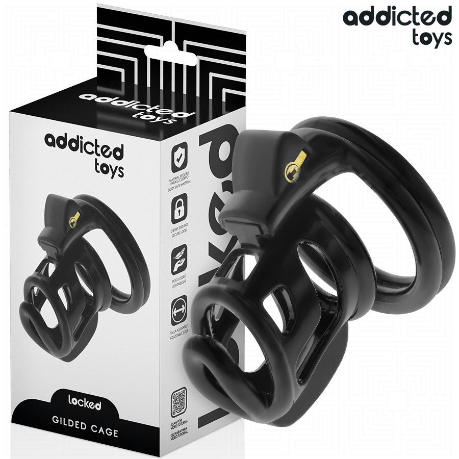 ADDICTED TOYS LOCKED - GILDEN CAGE SILICONEN PENISKOKER 8,5 CM