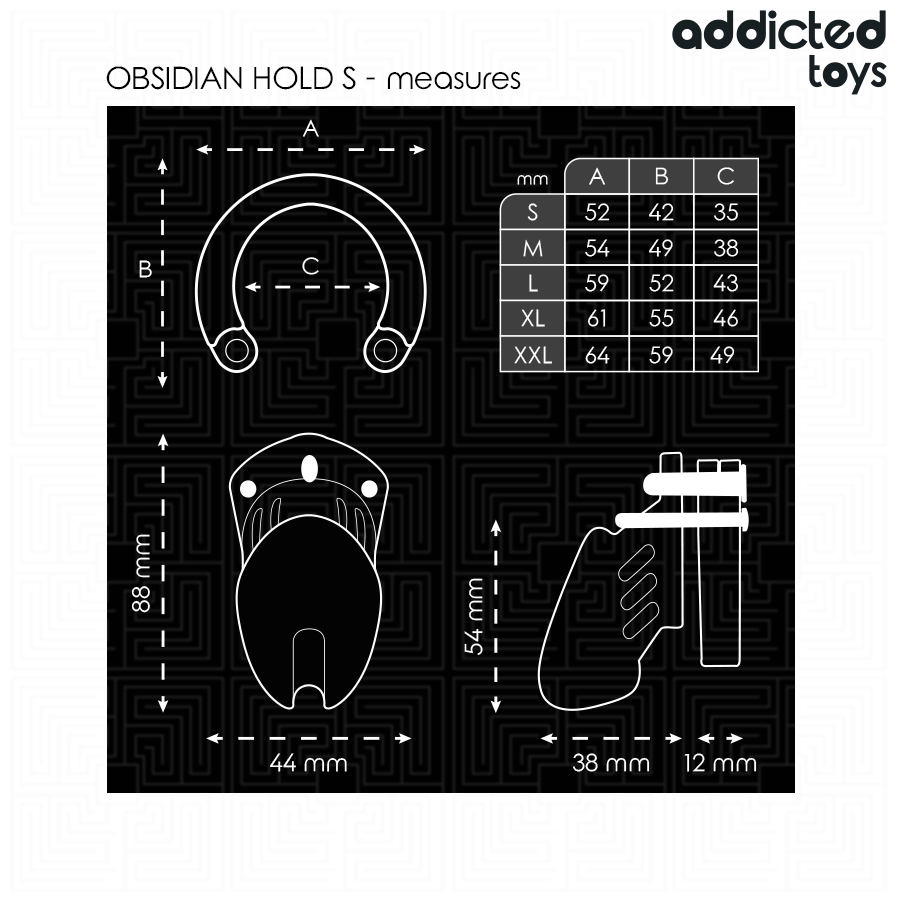 ADDICTED TOYS GESLOTEN - OBSIDIAN PENISKooi MAAT S