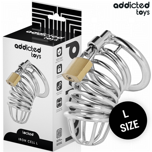 ADDICTED TOYS OP SLOT - IJZEREN CEL METALEN PENIS KOOI 5 CM MAAT L