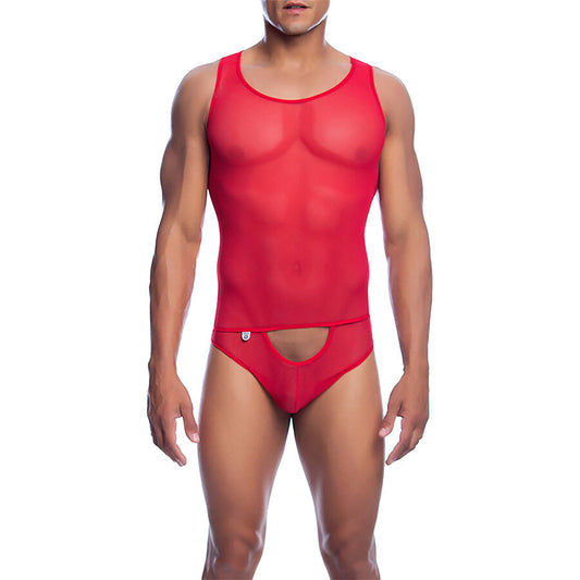 MOB - ROOD TRANSPARANT BODYSHEER MAAT L/XL