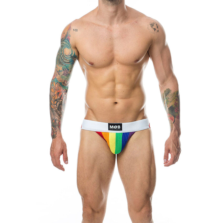 MOB - KLASSIEKE JOCK STREEP REGENBOOG MAAT XL