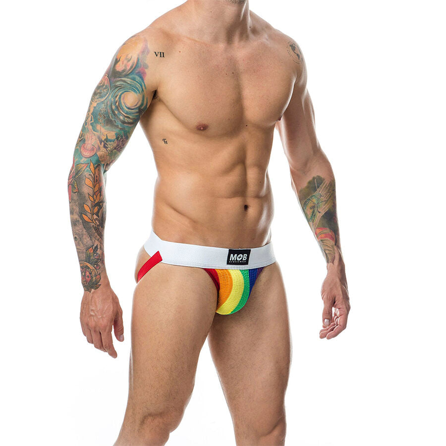 MOB - KLASSIEKE JOCK STREEP REGENBOOG MAAT XL