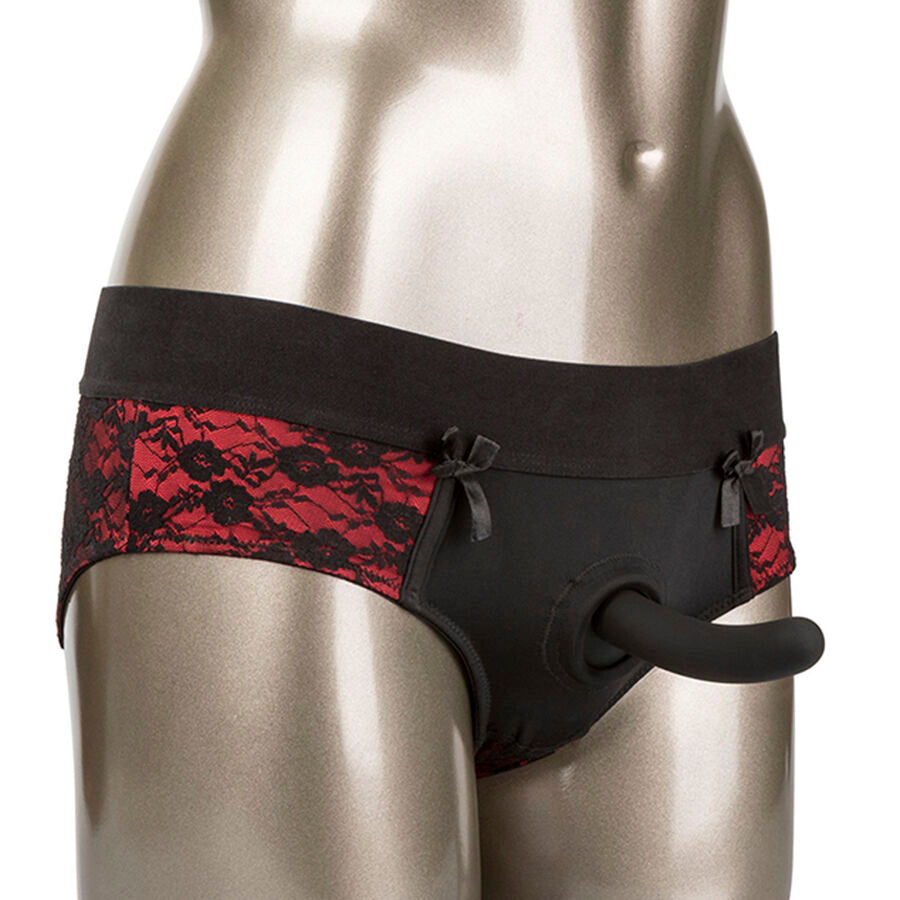 CALEXOTICS - SCANDAL KRUISLOZE SLIPJES SET MET DILDO MAAT L/XL