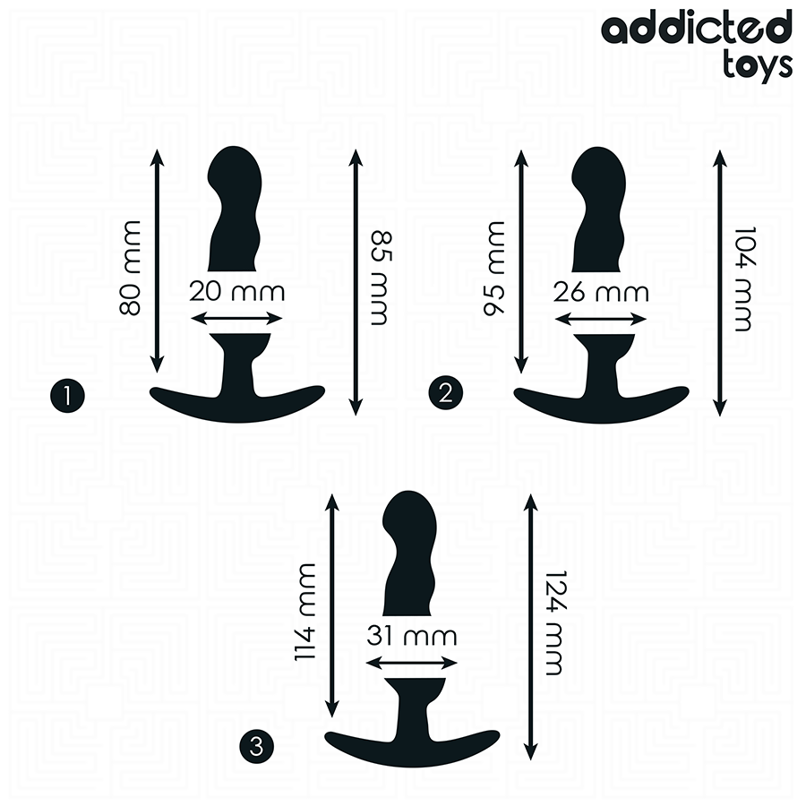 ADDICTED TOYS - SET VAN 3 ANAL PLUG SILICONE MODEL 1